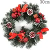 Decoración de Centro Comercial Hotel Supermercado de 30 cm Decoraciones Navideñas Guirnalda Navideña Fabricante Colgante de Puerta al por Mayor Anillo de Ratán