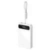 Batería Externa de Estado Sólido con Cable Integrado PD45W 65W 10000mAh 20000mAh 3000mAh Carga Rápida Bidireccional