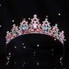Coroa infantil para apresentação de aniversário, vestido adulto, coroa de princesa, acessórios de cabelo com strass de cristal amazônico, adorno de cabeça