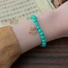 Nueva Pulsera de Cuentas de Turquesa China para Mujer, Lujo Ligero, de Alta Gama, con Colgante de Diamante, Nicho Vintage, Pulsera Versátil