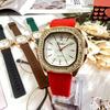 Novo Estilo de Silicone Banda Estudante de Moda Relógio Feminino Relógio de Quartzo Quadrado Incrustado de Diamante Feminino Comércio Exterior por Atacado