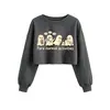 Para actividades normales Amazon eBay estación independiente moda divertida sudadera crop top nuevo para mujer