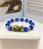 Pulsera Pixiu para Mujer de Oro Arena Vietnamita Multicolor con Piedra Ojo de Gato + Pixiu Chapado que Cambia de Color Joyería al por Mayor