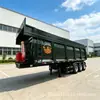 Exportação transfronteiriça semi-reboque basculante traseiro para transporte de grãos caminhão basculante de serviço pesado para transporte de areia e pedra