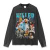 Camiseta de Manga Curta Estampada Hip-hop Retrô Transfronteiriça Mike Miller MacMiller Moletom com Capuz Gola Redonda Versátil High Street