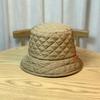 Ultra-leve Down Cotton Rhombic Fisherman Hat Masculino e Feminino Outono e Inverno Quente Coreano Moda Bacia Hat Net Red Face Small
