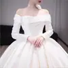 Vestido de Novia de Alta Gama para Novias 2026 Nuevo Vintage Resistente Vestido de Boda Satén con Cola Estilo Corte Otoño e Invierno