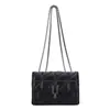2026 Verano Urbano Simple Pu Bolso Pequeño Cuadrado Bolso Cruzado con Cadena Bolso Cuadrado Horizontal Mediano con Solapa Bolso para Teléfono