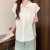 Foto Real de Camisas para Verano 2025, Nuevo Estilo de Moda, Sensación de Alta Gama, Súper Elegantes, Versátiles, Camisas sin Mangas de Corte Holgado para Mujer