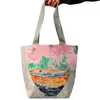 Bolsa personalizada impermeable de tela Lixin laminada con RPET para el trabajo y los desplazamientos, bolsa de compras plegable ecológica para supermercados