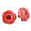 Capullos de Rosa de Seda Artificial con Hojas, Flores de Capullo de Té, Accesorios de Flor para Peineta de Ópera, Arreglo Floral