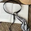 Bufanda de Seda Estampada en Cuero Cadena de Cintura con Borlas Moda Bohemia Cinturón Versátil Joyería Retro de Nicho para Mujer de Gama Alta