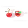 Liga Gota de Óleo Estéreo Pequeno Fruta Pingente DIY Acessórios de Joias Laranja Milho Pulseira Colar Pingente Chaveiro