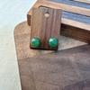 Pendientes de Jade 2024 Redondos Esmeralda Ágata de Botón Regalo para Mujer para Mamá Nuevo Estilo Chino Geométricos Hechos a Mano