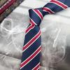 Gravata Borgonha Amarrada à Mão Listras Jk Material Escolar Estilo Preppy Camisa para Foto de Formatura Mulheres Decorativo Estilo Coreano Homens Tendência Dk