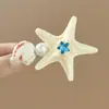 Presilhas de Cabelo Série Oceano com Flores Preservadas, Estrelas-do-Mar, Conchas e Frutas para Viagens à Beira-Mar e Fotos de Férias