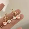 Aretes de Gato Estrella de Contraste de Color para Mujer, Estilo Dulce y Fresco, Accesorios Versátiles de Alta Gama de Estrella de Cinco Puntas en Rosa
