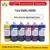 Para impressoras Epson de grande formato com cabeça piezoelétrica, pigmento/tinta corante especial, frasco de 500 ml e 1 litro
