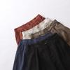 Shorts de Linho Natural e Simples, Clássico, Simples, Artístico, Solto, Casual, Calça Média de Pernas Largas para Mulheres