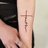 Item Popular Transfronteiriço: Estilo Europeu e Americano, Estilo Gótico Escuro de Alta Qualidade, Adesivos de Tatuagem de Cruz Inglesa Personalizados