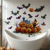Varios Adhesivos de Pared Creativos con Temática de Halloween, Decoraciones de Murciélagos y Fantasmas para Paredes de Baño, Adhesivos de Pared Autoadhesivos de Terror