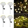 Corda de Luz Vaga-lume LED movida a energia solar, à prova d'água para exterior, para chão, gramado, atmosfera de pátio, jardim paisagístico, luzes decorativas