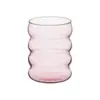 Taza de Vidrio de Borosilicato Alto, Taza de Agua de Vidrio para el Hogar Resistente a Altas Temperaturas, Taza para Leche y Café, Taza Circular Creativa de Oruga Colorida