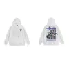 Sudadera con cremallera estilo europeo y americano transfronteriza con estampado de letras, número 8 negro, sudadera con cremallera casual unisex Stu
