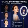 Trípode de luz de relleno RGB de 10 pulgadas, soporte para teléfono, 40 tipos de iluminación, luz para video en vivo, maquillaje, selfie