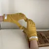 Guantes de lana de punto de color liso para mujer de otoño e invierno, guantes táctiles de dedo abierto, a prueba de frío, cálidos, engrosados