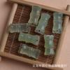Colgante de jade natural, colgante de bambú Xiuyu, pendientes Hanfu cheongsam, accesorios hechos a mano, productos semiacabados de bricolaje al por mayor
