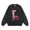 Sudadera de Calle Lavada Retro Americana de Marca de Moda Algodón Grueso Holgada Anime Manga Larga para Hombres y Mujeres Transfronteriza