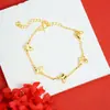 Pulsera Dorada de Arena de Vietnam de Tendencia Nacional Diseño Simple Sentido de Brillo Pulsera de Escama de Dragón Mariposa Joyería de Lujo Ligero para Mujer de Larga Duración Sin Decoloración