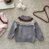 Suéter pullover para bebé, nuevo y elegante tejido de punto para bebé otoño e invierno 2026, cuello semi-alto estilo coreano, prenda interior para niños y niñas