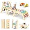 Marco de escalada de madera para niños, tobogán de entrenamiento físico para bebés, combinación de escalada Paradise para niños