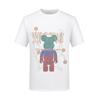 Camiseta versátil de manga corta para hombre, nuevo estilo Verano 2026, diseño de oso con pedrería, marca de moda, corte holgado, ropa de manga corta talla grande