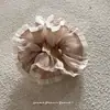 Lazo para el pelo de tela coreana rosa de encaje puramente deseable, elegante y fresco, scrunchie dulce, cuerda para el pelo dulce, scrunchie de perlas