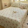 Sábanas de Algodón Lavado Cloud-Sense Pieza Única Individual y Doble Dormitorio Estudiantil Todo el Año Universal Estilo Pastoral Floral Pequeño Sábanas 2025