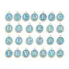 Acessórios para Joias DIY Coração Esmaltado Dupla Face Letra Inglesa 26 Pingentes de Liga para Colar Brincos Pulseira Charms