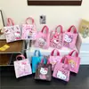 Nova Bolsa Bonita Retrato de Família do Gato Kt Grande Capacidade Estudante Deslocamento Viagem Versátil Alta Qualidade Bolsa de Pano Venda por Atacado