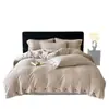 Conjunto de quatro peças de luxo leve de veludo de leite, espessado para o inverno, flanela, capa de edredom de veludo coral, lençol de cama, roupa de cama de inverno
