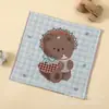 Toalha Quadrada 100% Algodão para Creche, Absorvente, Sem Fiapos, Toalha Quadrada Pequena de Gaze, Toalha de Baba Classe A, Toalha Pequena Infantil
