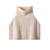 Suéter de cuello alto de cachemira Bufanda de cachemira tejida para mujer Otoño e Invierno Estilo coreano Versátil Calentador de cuello Protector de cuello falso Chal
