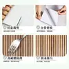 Papel pintado autoadhesivo de PVC a rayas para renovación transfronteriza con patrón de rejilla de veta de madera, papel pintado pelable y pegable