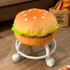 Nuevo Taburete Pequeño Universal con Ruedas de Hamburguesa Silla con Ruedas Banco Móvil Lindo Bajo para el Hogar Sala de Estar de Niños
