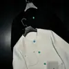 Chaqueta Estilo Chanel con Botón Turquesa de Diseñador Abrigo de Otoño Estiloso para Hombre Top Minimalista de Gama Alta para Hombre
