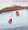 Pendientes de Plata 925 con Aguja de Cristal Elegantes Populares Diseño de Nicho Retro Exquisitos Circonita Pedrería Pendientes Barrocos