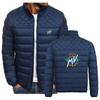 2021 comercio exterior transfronterizo Europa y Estados Unidos nuevo cárdigan de cuello estampado para hombre chaqueta acolchada de algodón moda callejera chaqueta acolchada de algodón cálida para hombre