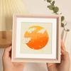 Estilo nórdico marco de fotos pequeño decoración mesa pintura al óleo palo marco exterior montaje colgante de pared cuadrado marco de fotos pintura infantil decoración de escritorio