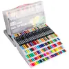 Set de Plumas de Acuarela de Doble Punta Transfronterizo, Punta Suave, Lavable, Plumas de Dibujo Artístico para Niños, Secado Rápido, No Descolorante, Capas de Color